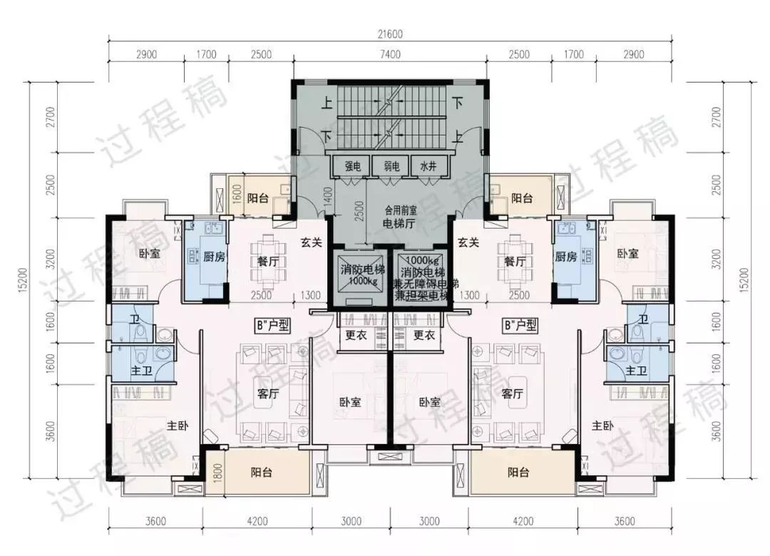 自住住宅c户型:两梯两户137(四房) 137(四房)