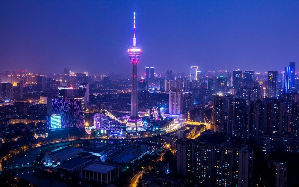 点击查看源网页 成都夜景