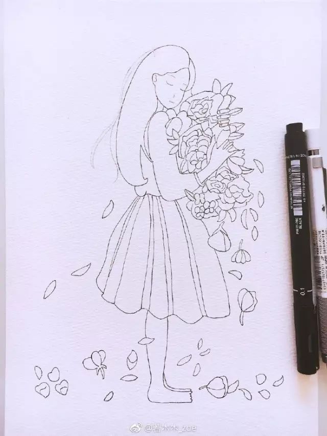 花怎么画马克笔手绘 e8e6817fe1c447f2bff9f976fb09ce6a.jpeg