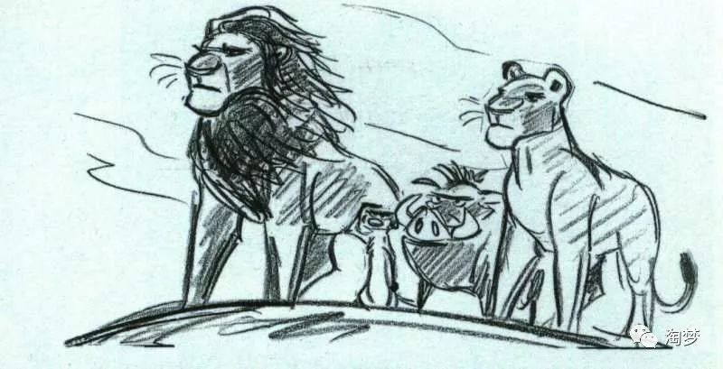 狮子王幕后概念设计图故事板调色板