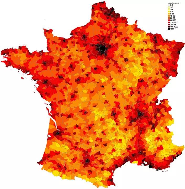 法国人口密度_法国人口分布图(2)