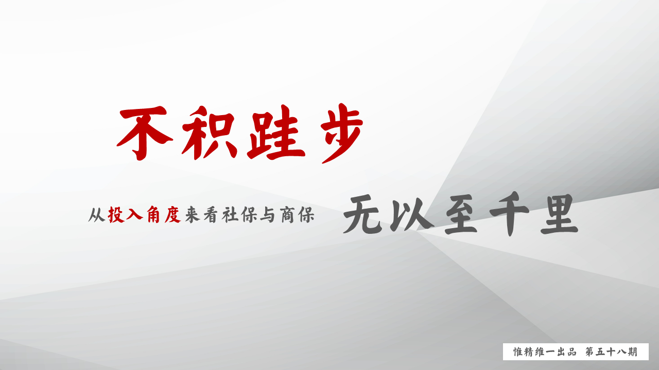 不积跬步无以至千里从投入角度来看社保养老与商保养老