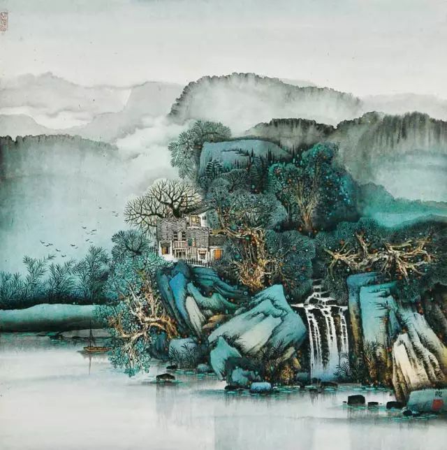青绿山水画