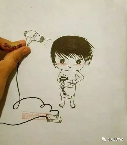 画个小人儿当宝宝朋友圈最最最最最最温暖手绘小漫画