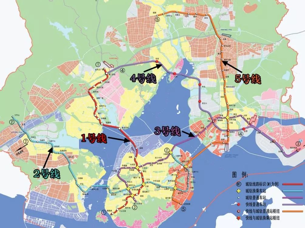 图片来源于厦门地铁圈地铁5号线的设计的站点如下:会展南路,新华都