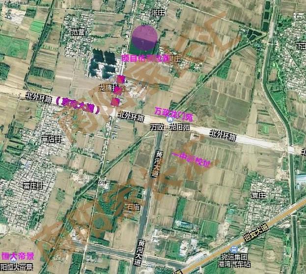 在招标公告上显示项目具体地点位于菱新路以东,黄河路以西,京宛大道北