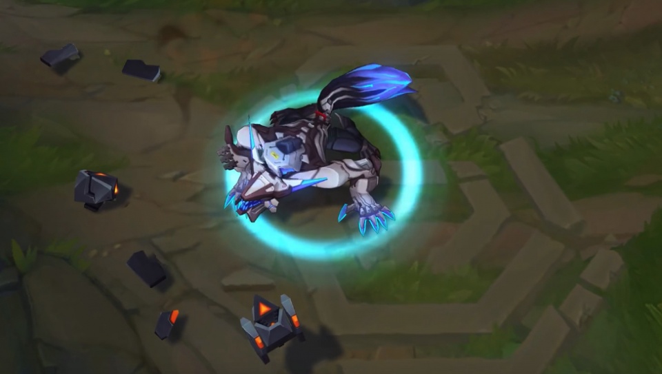 LOL狼人沃里克源计划皮肤鉴赏:全身机甲的帅