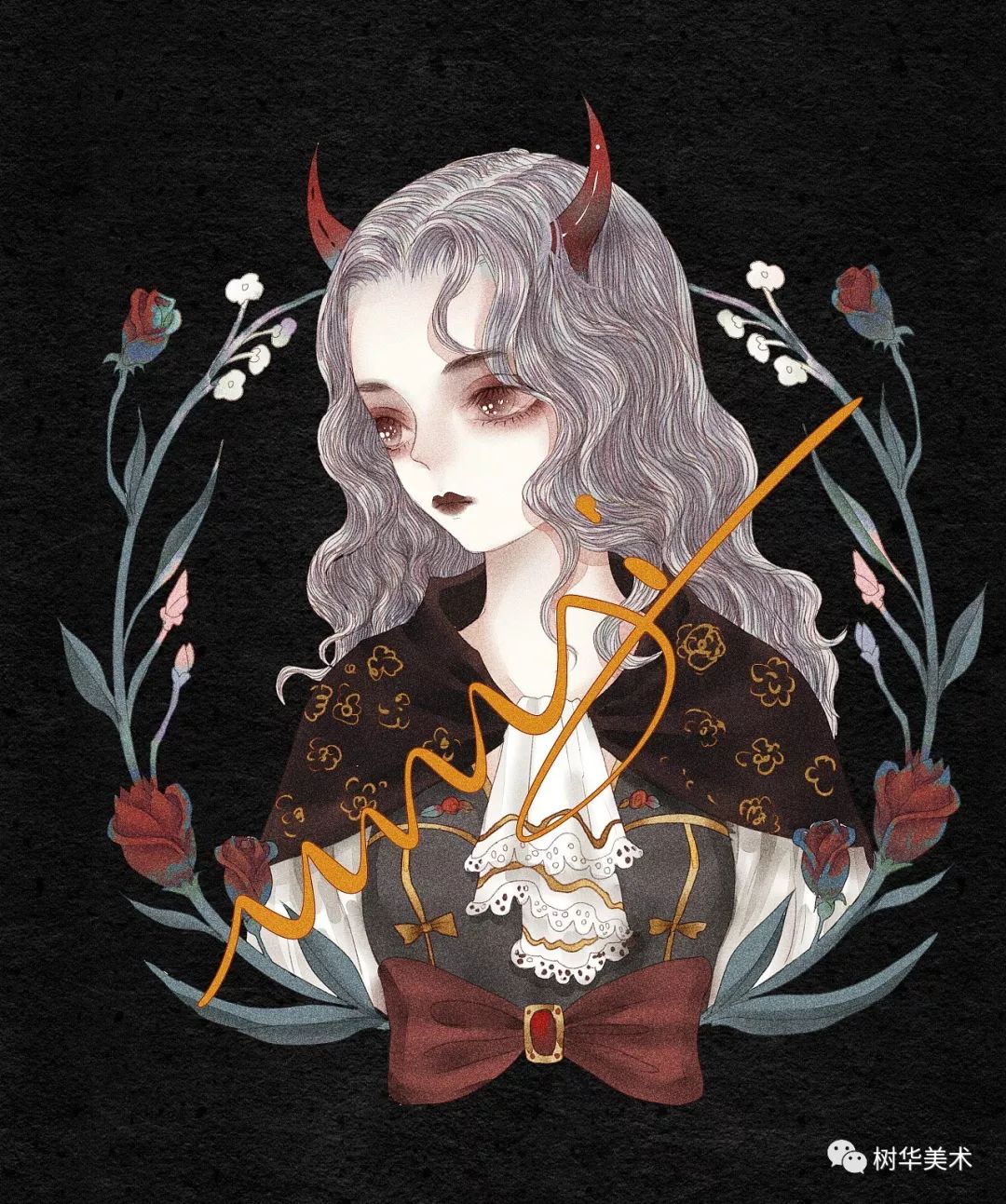 无限脑洞配上神仙色彩,他的插画妖艳又诡异