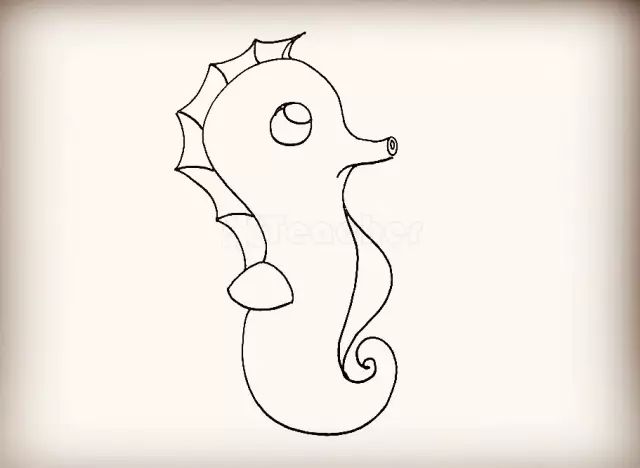 简笔画-海马