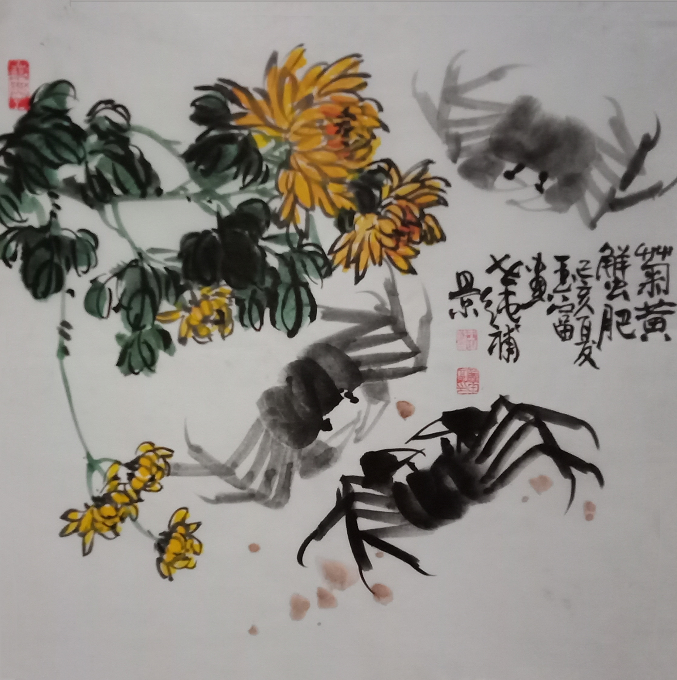 苦研传统花鸟,后拜著名画家刘梦笔,王明泉,张启民,宋德安等为师,深得