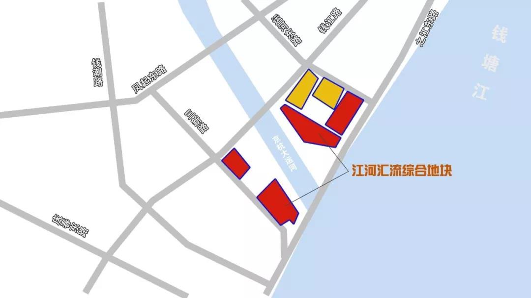 江河汇流城市综合体地块区位分布图 虽然总体量超过85万平米,但是其中