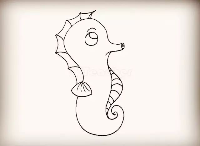 简笔画-海马
