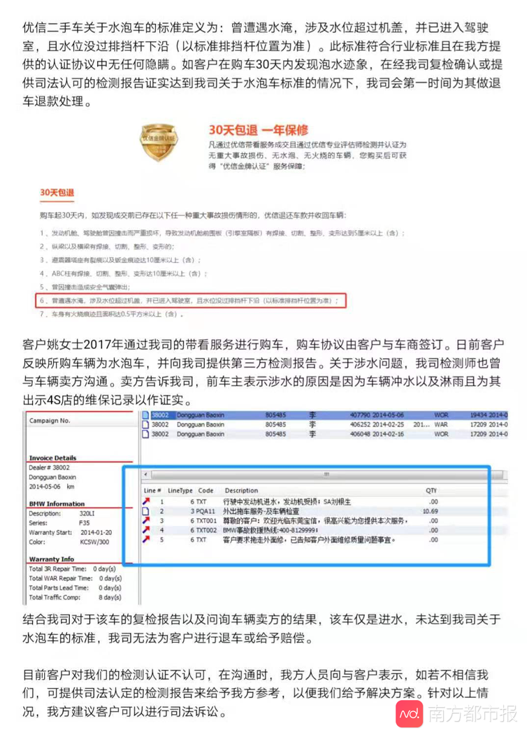 优信疑售泡水车 持续发酵 业内人士 凸显二手车电商平台硬伤 车辆