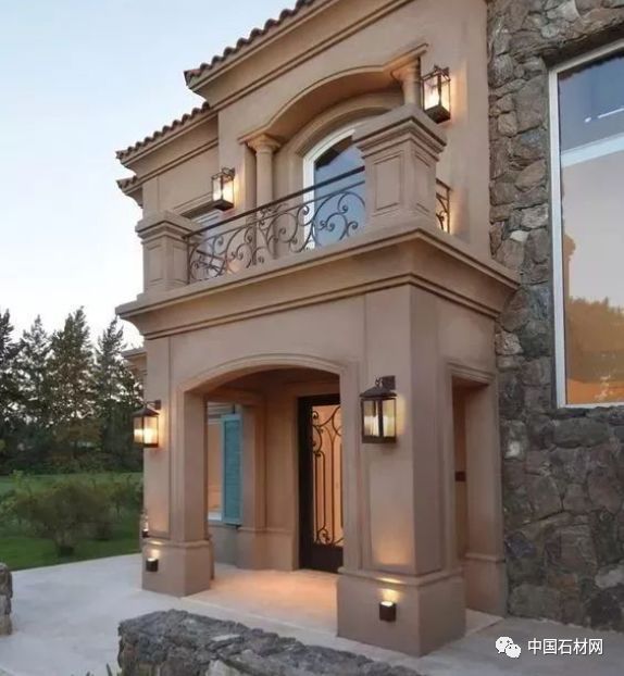 门头设计|好的别墅当然得配上一个天然石材门头_花岗岩