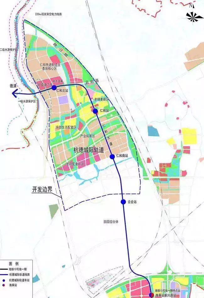 区仁和街道及仁和先进制造业基地后穿过东苕溪,折向北进入德清境内