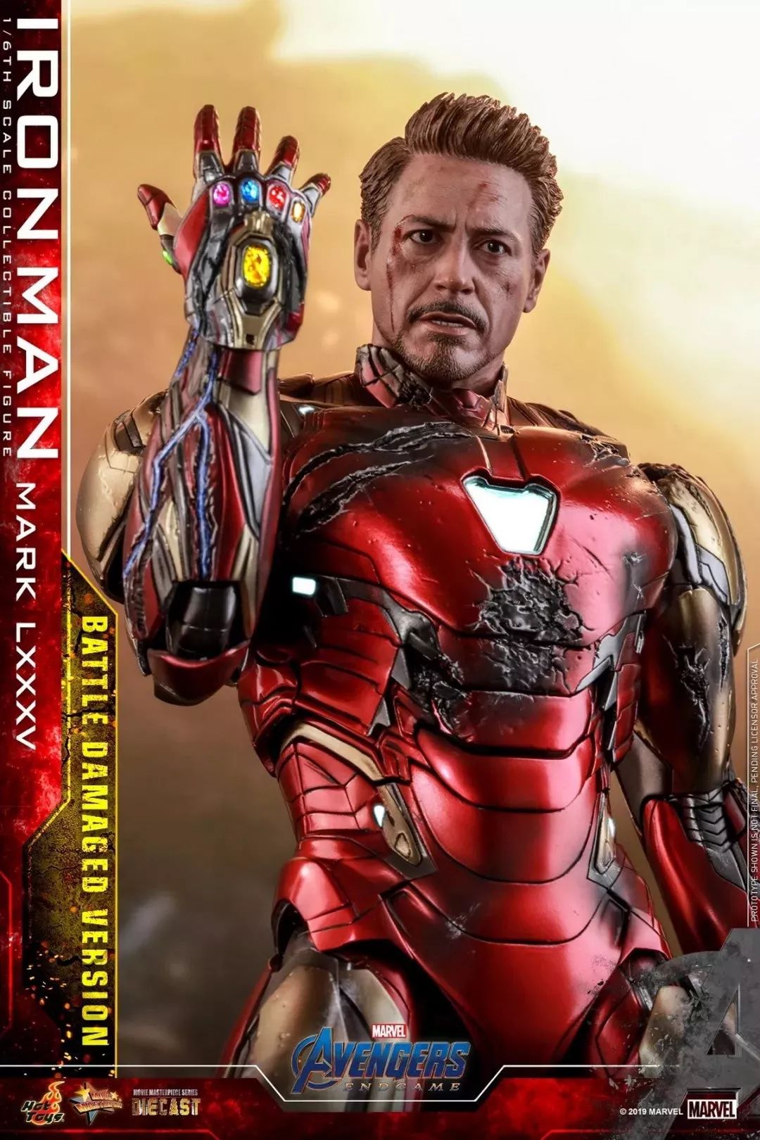 hottoys复仇者联盟4终局之战钢铁侠mark85战损版16比例合金珍藏人偶