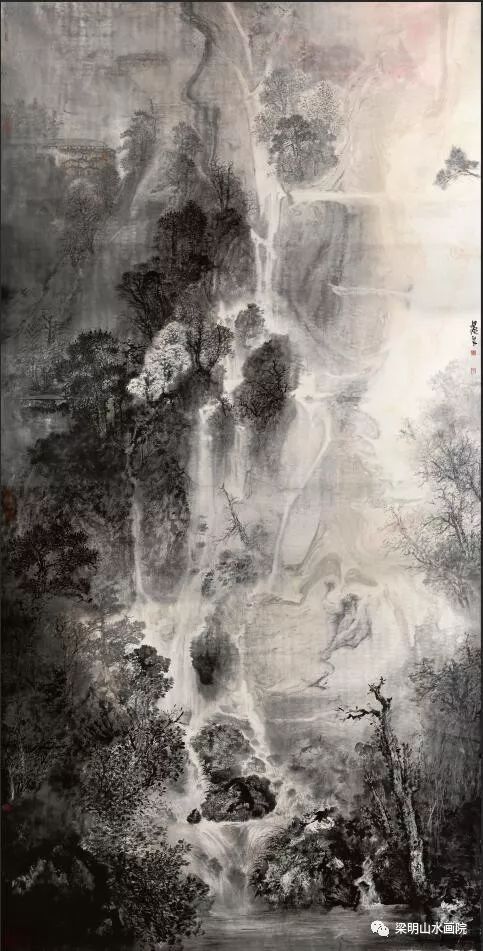 【5a资讯】梁明山水画院泼墨,泼彩山水画高级研修班2019年招生简章