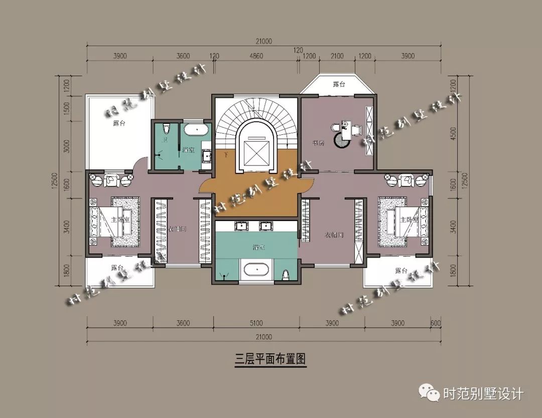 带影视厅书房电梯的三层复式别墅9室3厅适合农村自建