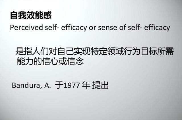 自我效能感与个人能力有关,但并不一定完全符合个人的真实能力水平.