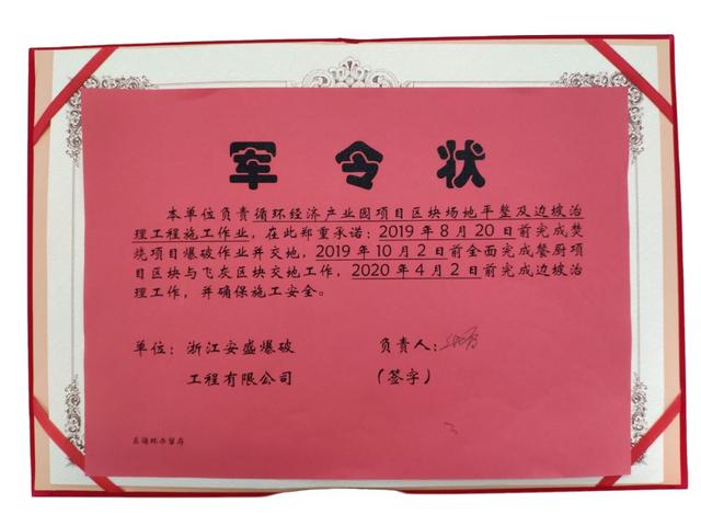 2020年12月31日前 项目建成投运,并同步完成配套设施建设工作 军令状