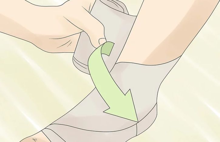 自粘绷带踝关节扭伤包扎方法