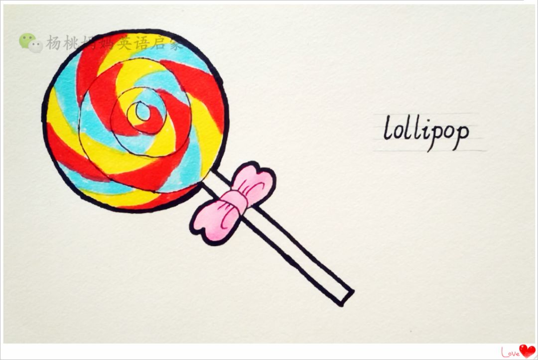 英语萌萌画lollipop棒棒糖