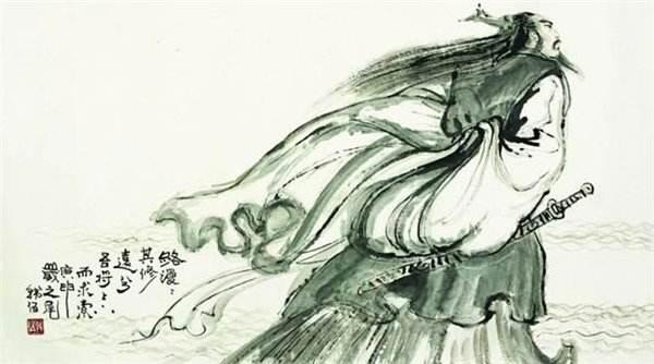 屈原临江赋《怀沙》，风格坚定沉着，充满无畏的精神和坦荡的胸怀