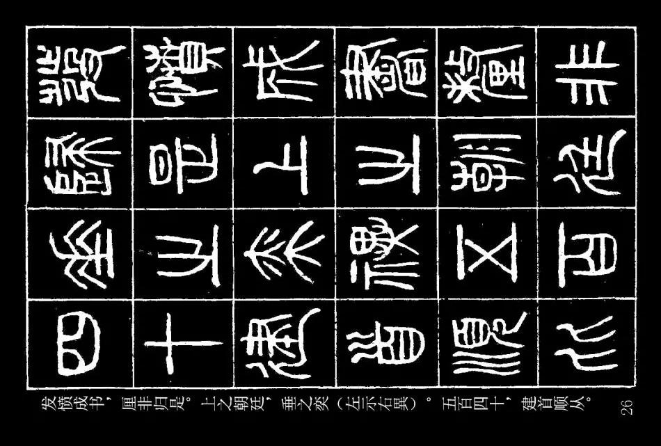 篆书| 杨沂孙《在昔篇》墨拓本,关于古文字的书法论