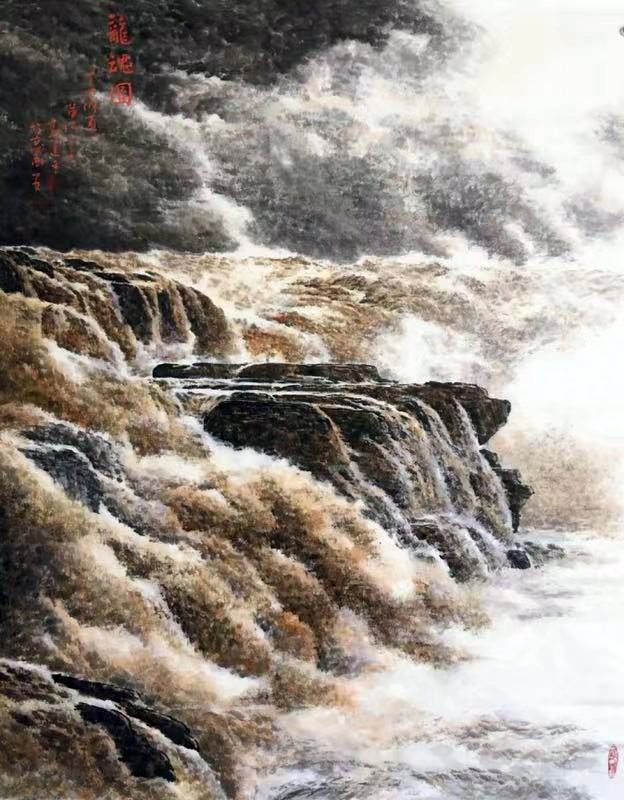 黄河颂中国著名画家郭建平作品欣赏