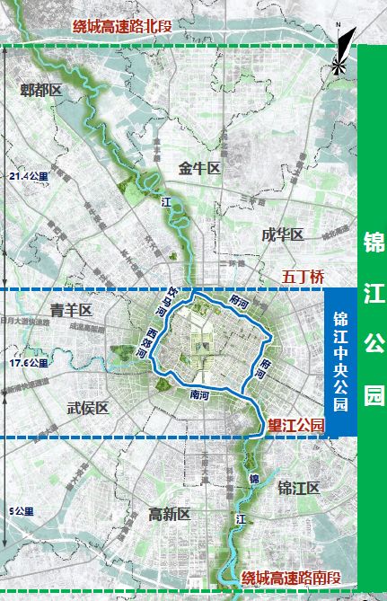 成都版中央公园规划出炉,建12景区,72座桥…你家在这吗_锦江