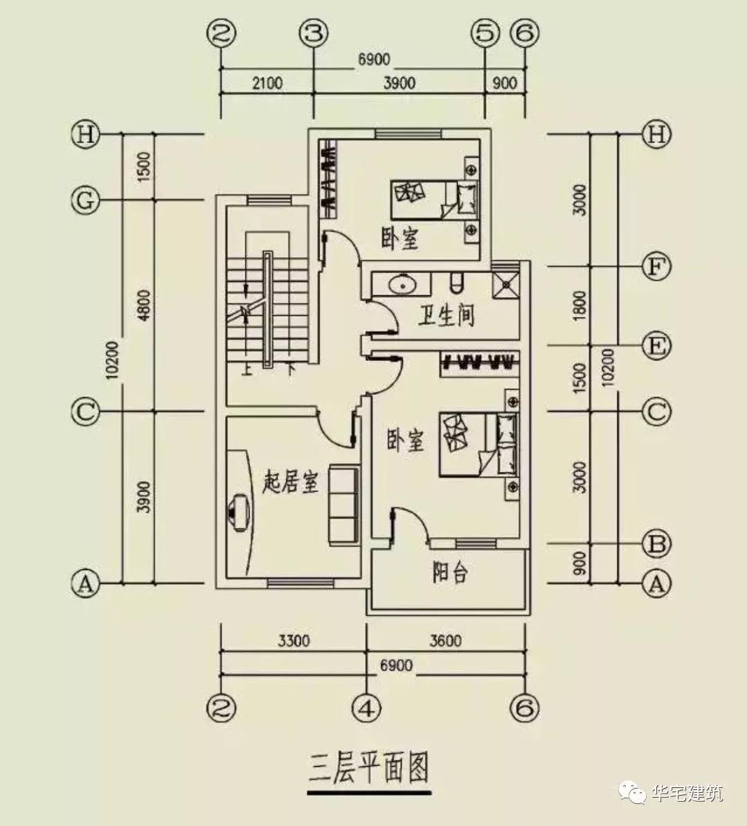 农村长方形自建房平面设计图展示