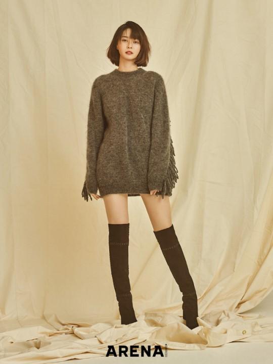 韩国女艺人权娜拉拍时装杂志写真展成熟优雅魅力