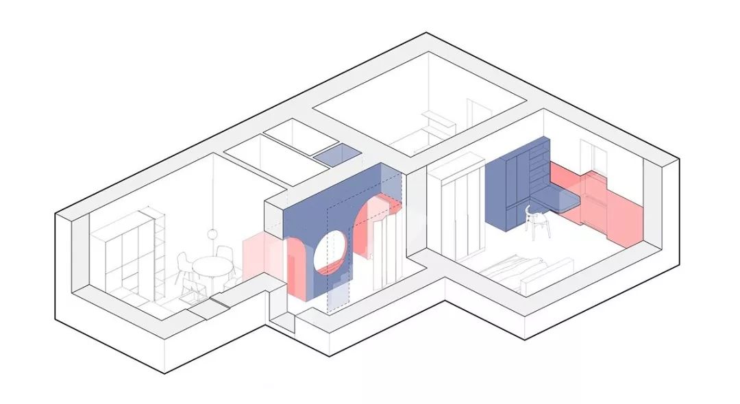 lis design studio将户型立体图展示出来