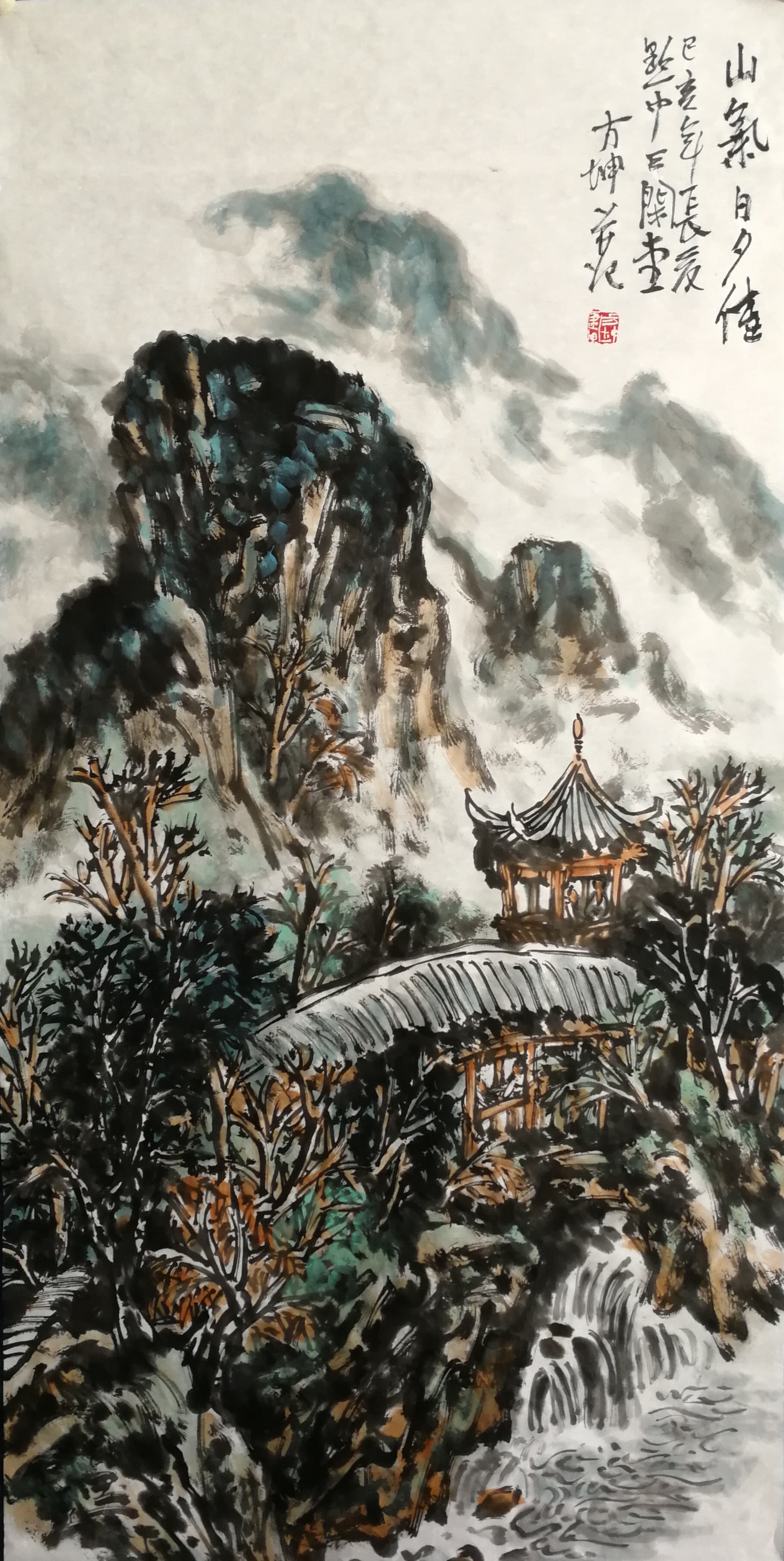 中国画名家画家方坤山水画欣赏