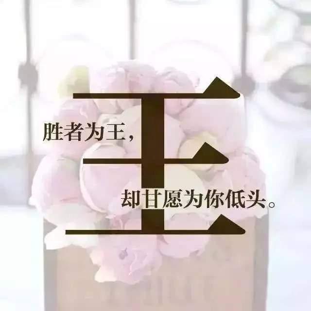 唯美微信姓氏头像,每个姓氏都有一句情话,你的是什么?