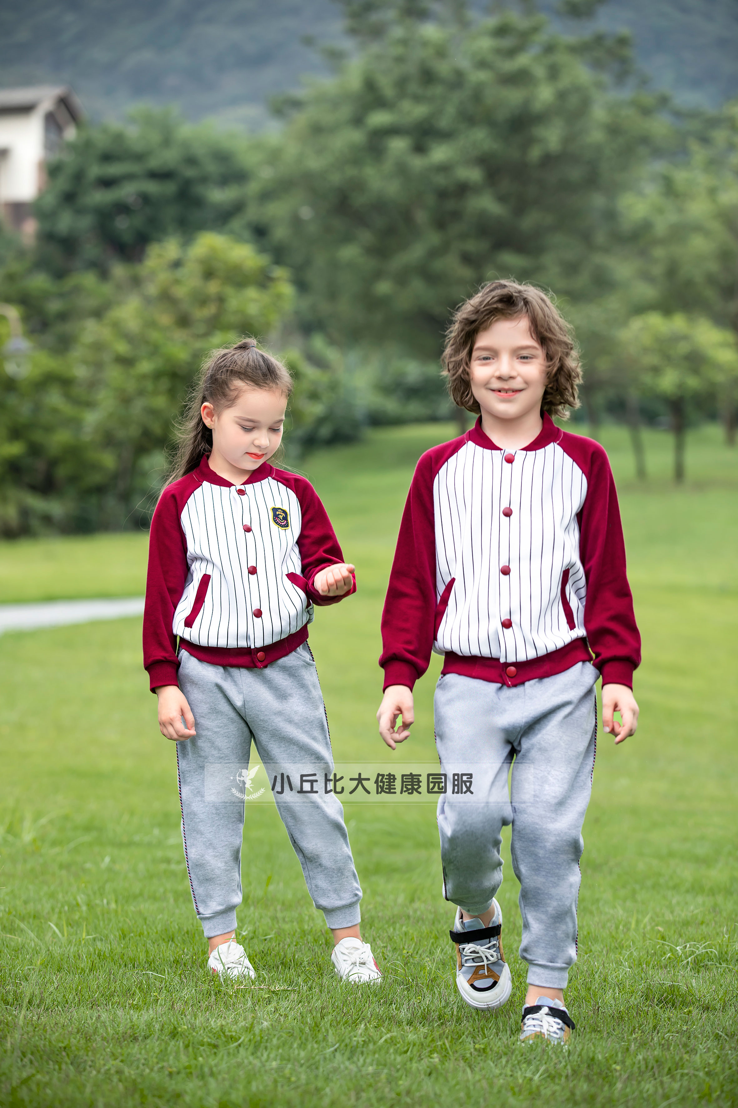 小丘比幼儿园园服春秋儿童校服运动两件套炫酷登场