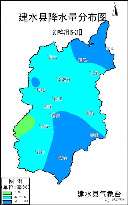 上周全县平均降水45.8mm,县城平均气温25.3℃,周极端最高气温33.