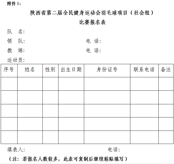 陕西省第二届全民健身运动会（社会组）羽毛球比赛竞赛规泛亚电竞程(图1)