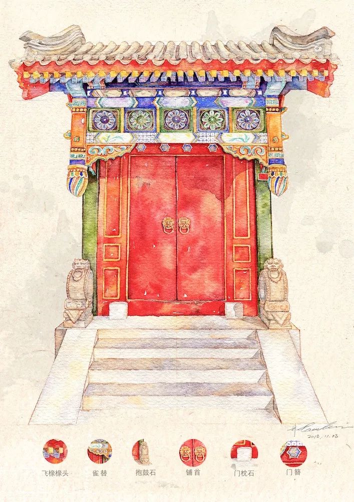 李晓林作品《垂花门》能记录下来这些感受,显然是一件很幸福的事情.