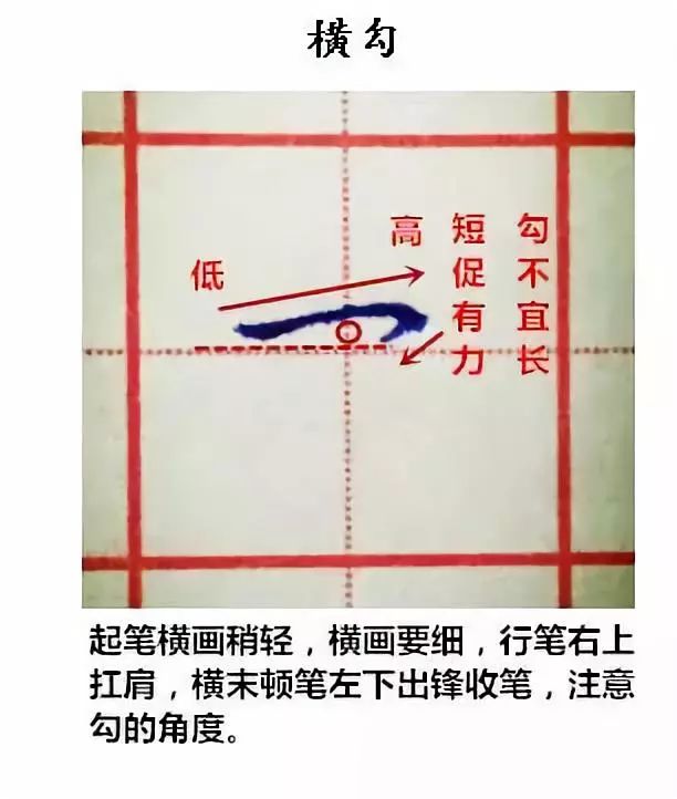 纯手写示范硬笔楷书28种基本笔画(附带文字注释书写重点)