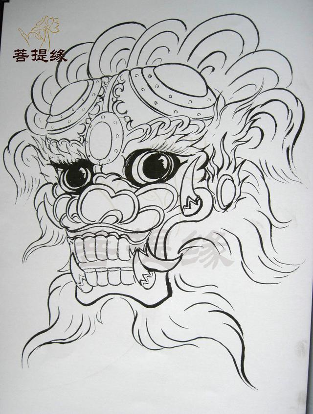 我是雕刻师,菩提缘祥瑞纹身雕刻素描手稿(第二十期)