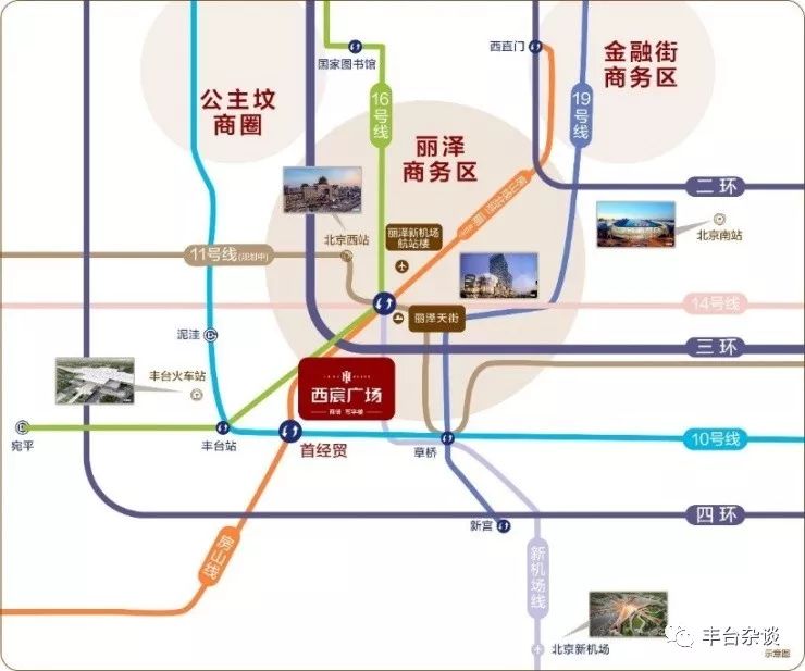 丽泽商务区站在未来将实现"五线换乘,分别是新机场线北延,14号线,16