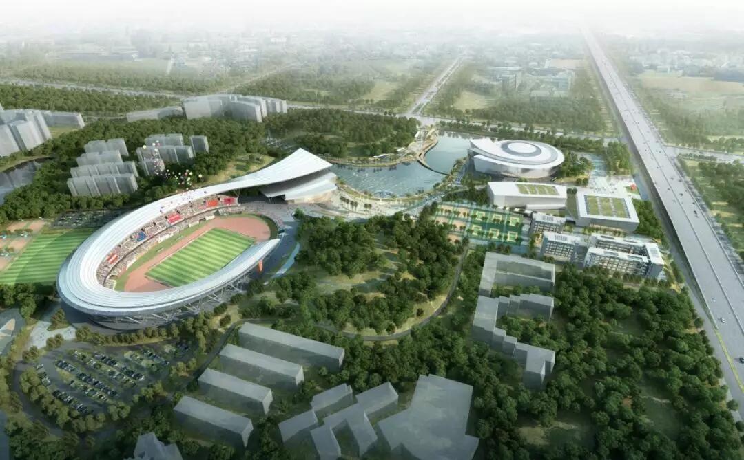 9万平方米,规划有新建体育场,游泳馆,体育馆,全民健身综合馆,南