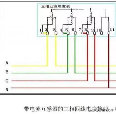 三相四线电表互感器接线图