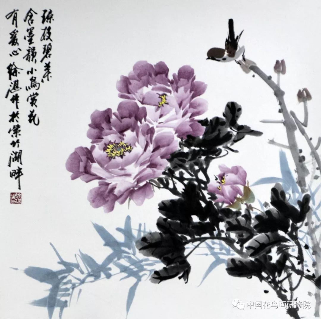 满园春色花胜锦61朵朵醉艳露凝香徐湛教授牡丹作品欣赏