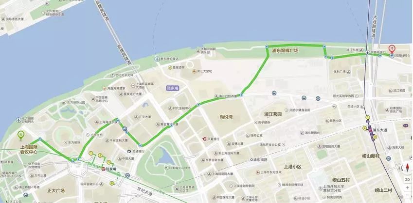 浦东滨江步道长度12千米,是上海最长步道,曾是上海女子马拉松的赛道
