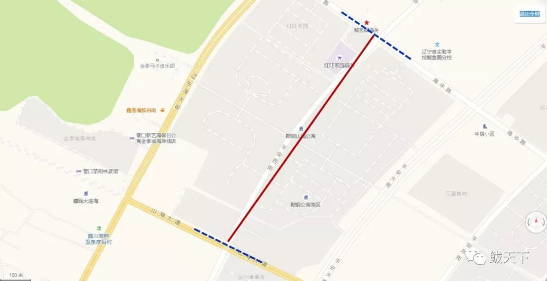 (闽江路以南,双园路以北路段),金泰路(辽东湾大街以西至金泰酒店路段)
