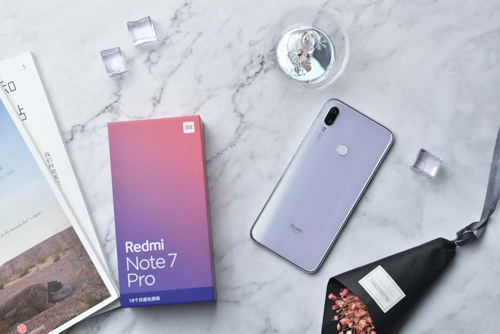 颜值出众 redmi note 7 pro镜花水月开箱