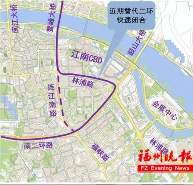 福州首条环城快速路明年5月闭合南二环东二环无缝对接