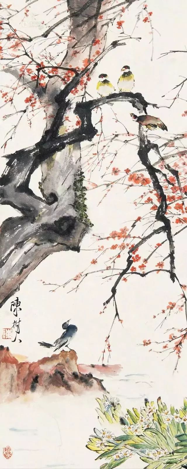 岭南画派三杰之陈树人写意国画分享_广东
